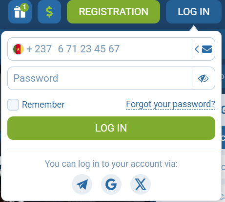 1xbet login