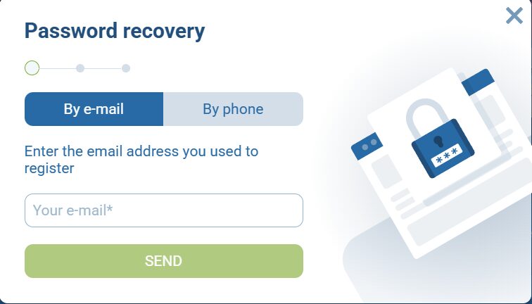 1xBet password