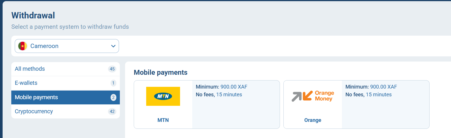Withdraw 1xBet