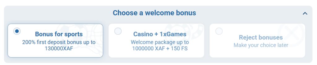 welcome bonus